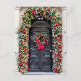 Postal Festiva Doors of London: A Festive Christmas Postcard