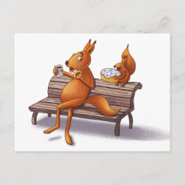 Postal Festiva Dos ardillas