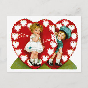 Postal Festiva Dos corazones