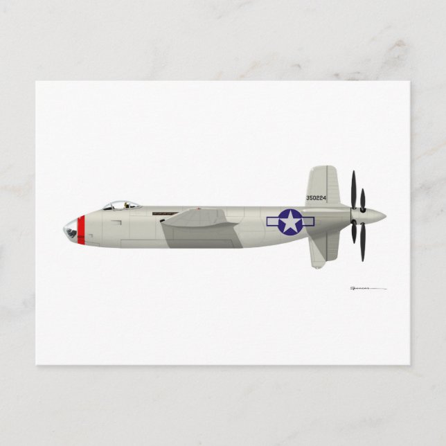 Postal Festiva Douglas XB-42 Mixmaster (Anverso)