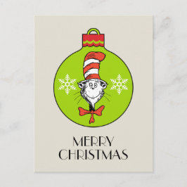 Postal Festiva Dr. Seuss| El Grinch| Clásico El gato en el Ha