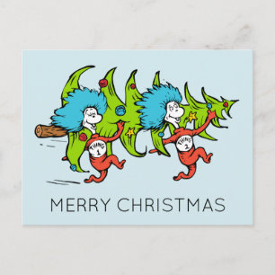 Postal Festiva Dr. Seuss  El Grinch  Cosa 1 Cosa 2 Navidades