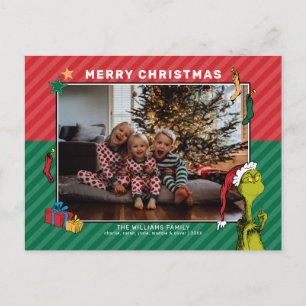 Postal Festiva Dr. Seuss   Foto de familia del Grinch