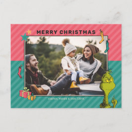 Postal Festiva Dr. Seuss | Foto de la familia Vintage Grinch