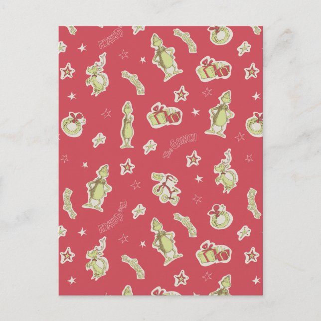 Postal Festiva Dr. Seuss | Grinch | Clásico El gato en el Ha (Anverso)