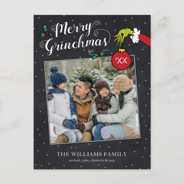 Postal Festiva Dr. Seuss | Merry Grinchmas (Anverso)