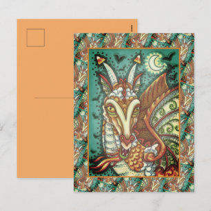 POSTAL FESTIVA DRAGÓN DE CARAMELO MÁGICO, BESTIA DE FANTASÍA DE H