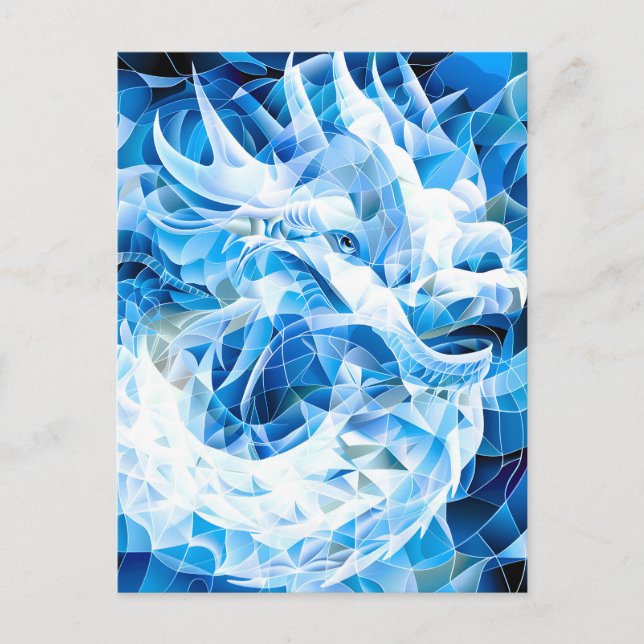 Postal Festiva Dragón del cielo azul (Anverso)