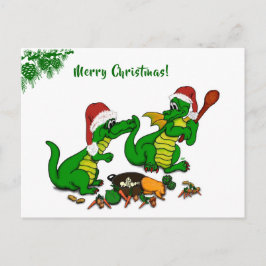 Postal Festiva Dragones - ¡Feliz Navidad! - hoy cocinaré