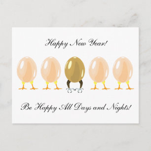 Postal Festiva dragones y pollos Personalizado Postcard