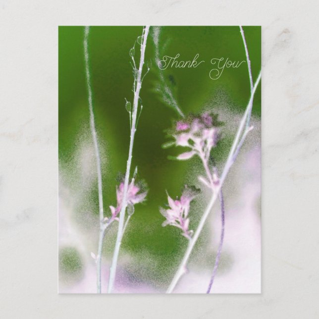 Postal Festiva Dreamy Wildflowers – Pastel Nature Thank You Card (Anverso)