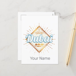 Postal Festiva Dubai Emiratos Árabes Unidos: Vintage Souvenir de