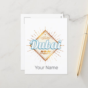 Postal Festiva Dubai Emiratos Árabes Unidos: Vintage Souvenir de