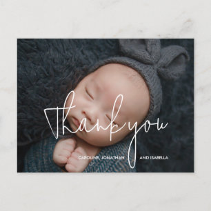 Postal Festiva Ducha de regalo para bebés Gracias por 4 Collages 