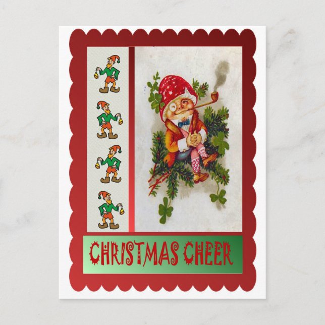 Postal Festiva Duende que fuma (Anverso)