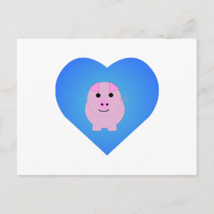 Postal Festiva Dulce Amor de Cerdito