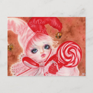 Postal Festiva Dulce Candy Navidades de la corte Postcard