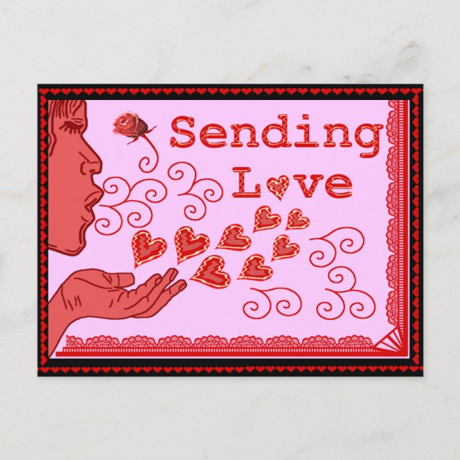 Postal Festiva Dulce cumpleaños de San Valentín te falta amor (Anverso)