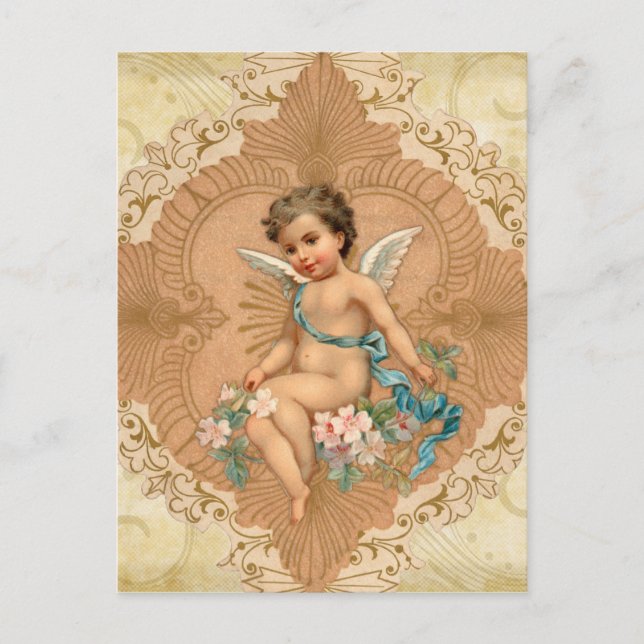Postal Festiva Dulce Cupido San Valentín (Anverso)