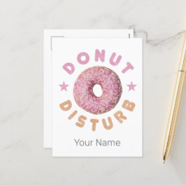 Postal Festiva Dulce dulce de donut que altera la píldora y la me