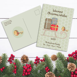 Postal Festiva Dulce Navidades nórdicos personalizados