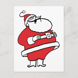 Postal Festiva Dulce Santa Claus Alegre Dibujo Animado Riendo Ho 
