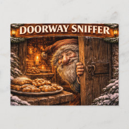 Postal Festiva Durotodor de la puerta Durotodor Yule Lad islandés