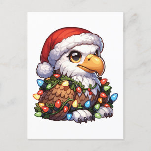 Postal Festiva eagle Merry Christmas Winter Animals Cute Aguilas