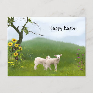 Postal Festiva Easter Lambs