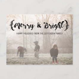 Postal Festiva Ebony Elegy Sketched Merry & Bright Photo