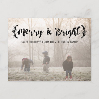 Postal Festiva Ebony Elegy Sketched Merry & Bright Photo