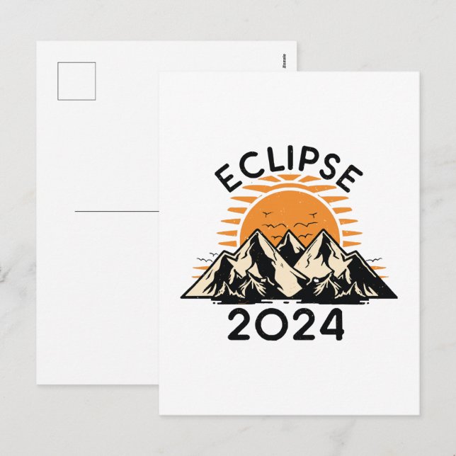 Postal Festiva Eclipse Solar Total 2024 (Anverso / Reverso)