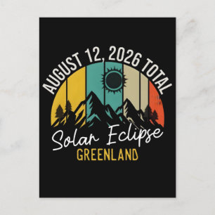 Postal Festiva eclipse total solar de 12 de agosto de 2026 groenl