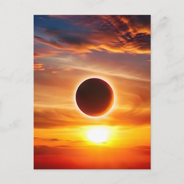 Postal Festiva eclipse total solar de 2026 groenlandia  (Anverso)