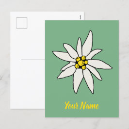 Postal Festiva Edelweiss Chalet Flower Retro Huts Vintage Alm