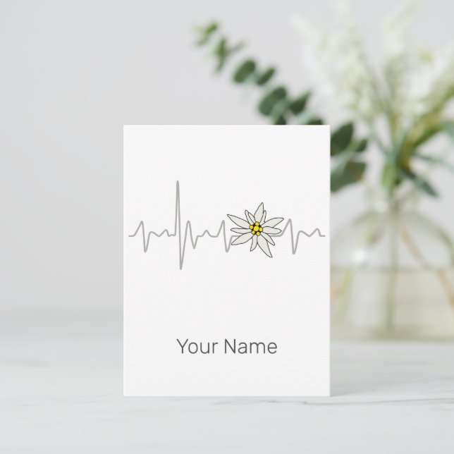 Postal Festiva Edelweiss Heartbeat Oktoberfest Vintage Souvenir (Anverso de pie)