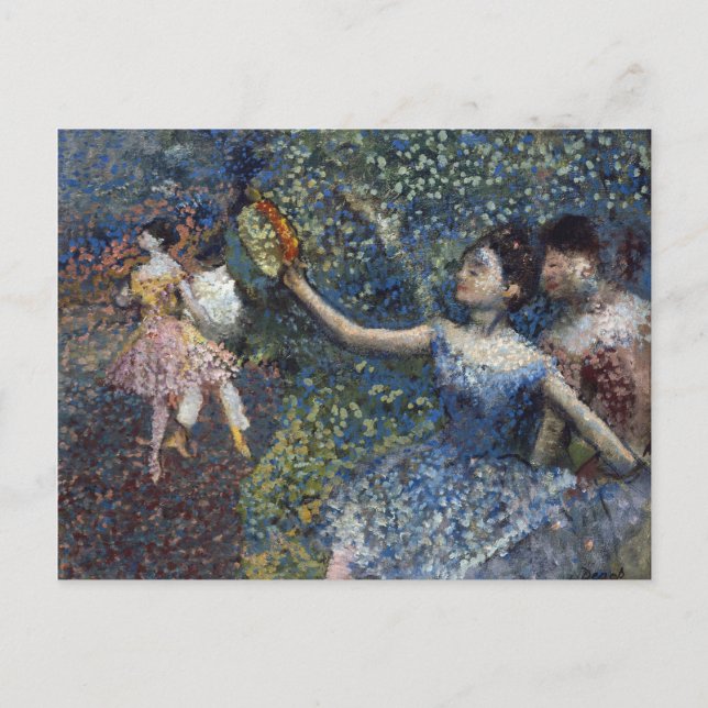 Postal Festiva Edgar Degas - Bailarina Con Tambourine (Anverso)