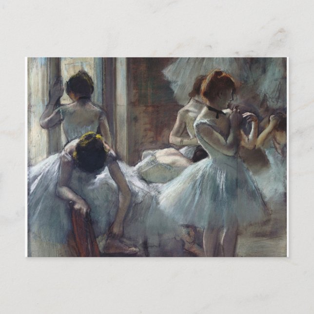 Postal Festiva Edgar Degas - Un grupo de bailarines (Anverso)