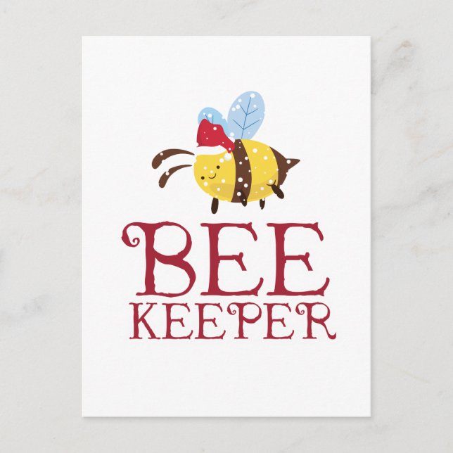 Postal Festiva Edición de Navidades de Bee Keeper (Anverso)