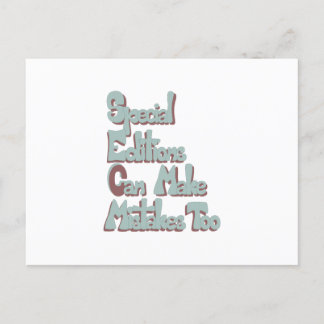 Postal Festiva Ediciones especiales también pueden cometer errore