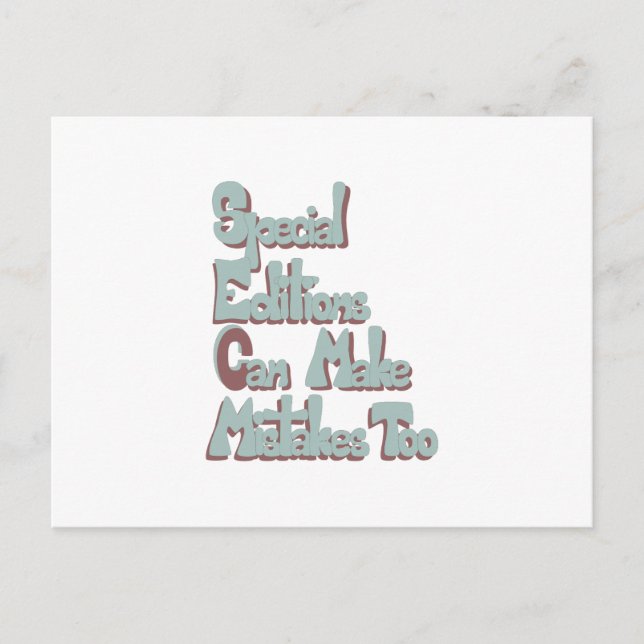 Postal Festiva Ediciones especiales también pueden cometer errore (Anverso)