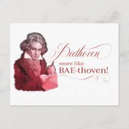Postal Festiva EDITABLE Música Clásica con Beethoven Valentine