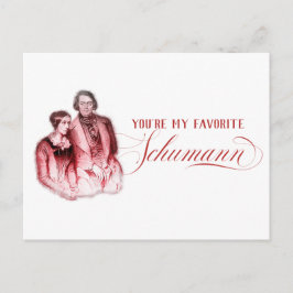 Postal Festiva EDITABLE Música clásica con Schumann Valentine