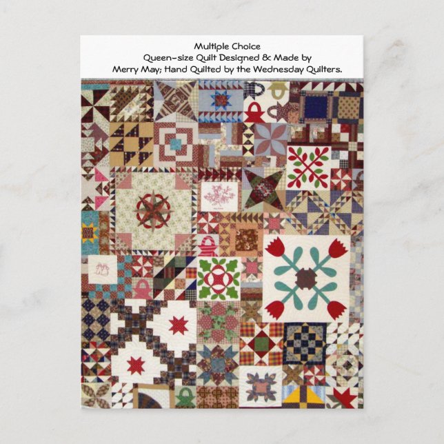 Postal Festiva Edredón de la opción múltiple (Anverso)