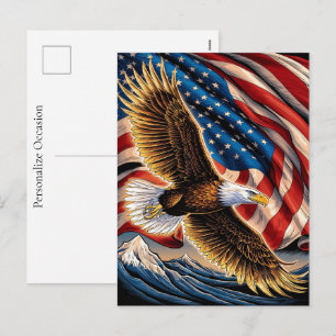 Postal Festiva EE. UU. La forma americana Personaliza la fiesta a