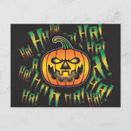 Postal Festiva Efecto de texto de cómics de calabaza de Halloween