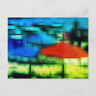 Postal Festiva Efecto digital de playa de "impresión" de estilo