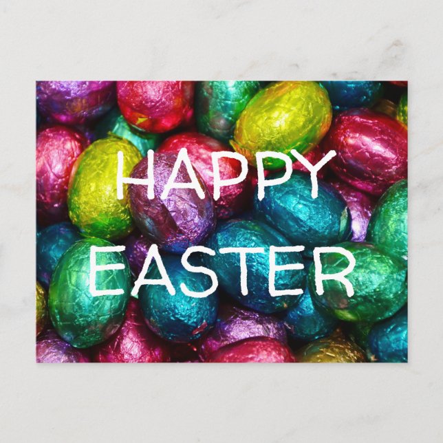 Postal Festiva Eggs de Pascua Feliz Saludo de Pascua (Anverso)