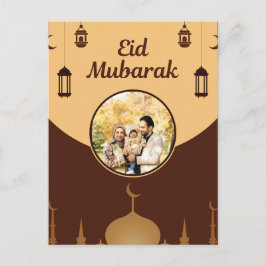 Postal Festiva Eid Mubarak Photo Frame Mosque Skyline Art