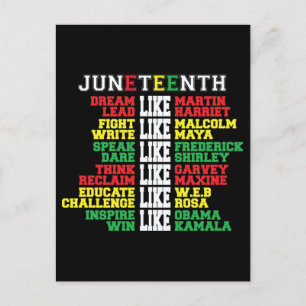 Postal Festiva El 19 de Junio Sólo Vibes Melanin Sista Bruh Black